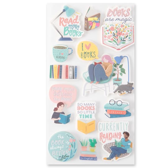 12 Pack: Reading Dimensional Stickers by Recollections™